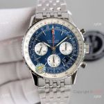Swiss Super Clone Breitling Navitimer 43 Blue &White Dial Watch 7750 Movement